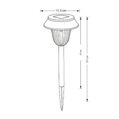 NOAS 7W MİRANDA SOLAR BAHÇE ARMATÜRÜ (40 cm) GÜN IŞIĞI